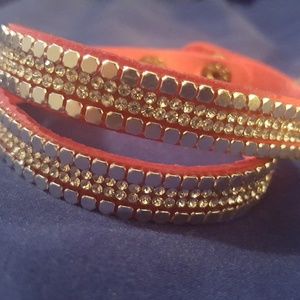 Hot pink wrap bracelet